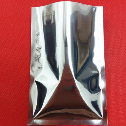 PABCK 100 Pack Silver Foil Pouch Heat Seal Bulk Food Storage Bags, 3.5x5.1 inch (Usable Size 3.15x4.7 inch)