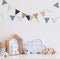 VitalCozy 17 ft Pennant Banner Flags, 2 Pcs Nursery Garland Triangle Bunting