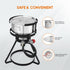 10Qt 55,000 6.7Qt ROVSUN Fish Fryer Pot with BTU Propane Burner, Strainer Basket, Thermometer & Lid, Aluminum Pot
