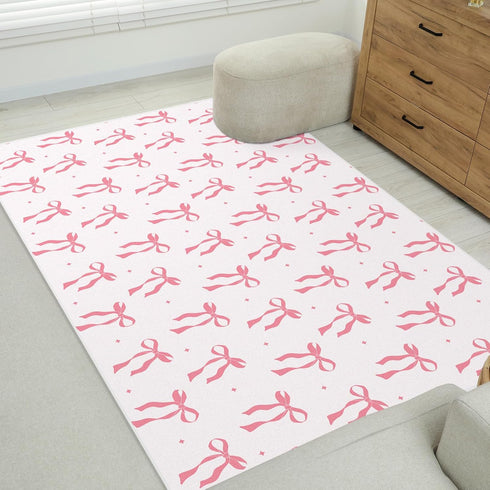 4 6 Drydiet x ft Large Bow Welcome Mat Rug Coquette Doormat Decor Gifts for Bedroom Room Women Aesthetic Decor Birthday