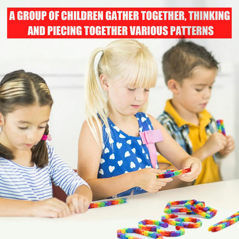 30 Pack Rainbow Wacky Track Toys Snap and Click Fidgets Toys - Party Favors Bulk, Finger Sensory Toy for Stress Relief