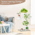 4 iDavosic.ly Tier Plant Stand Indoor, Tiered Corner Flower Holder Shelf Outdoor, Metal Tall Orchid Display Rack