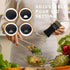Farmhouse Salt and Pepper Shakers with Adjustable Pour Holes, Refillable Salt Shaker by Aelga, Ideal for Himalayan