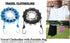 2 Pack Portable Clothesline with 12 Clothespins, Windproof Retractable Elastic Laundry Line for Drying