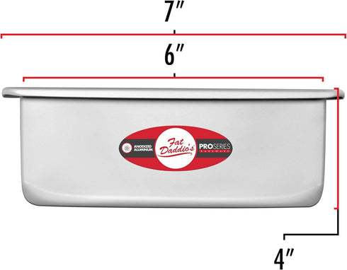 Fat Daddio's Anodized Aluminum Square Cake Pan, 6 x 4 Inch