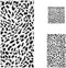Naanle Trendy Black and White Leopard Print Soft Luxury Decorative Set of 3