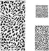 Naanle Trendy Black and White Leopard Print Soft Luxury Decorative Set of 3