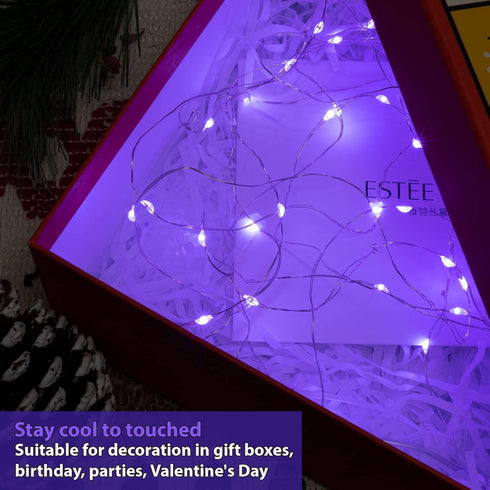 12 Pack 7ft 20LED HXWEIYE Fairy Lights Battery Operated, Mini Twinkle String Light for Mason Jar DIY Wedding Table