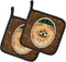 Caroline's Treasures SS8725PTHD Pomeranian Pot Holders Set, Kitchen Heat Resistant, 7 1/2 x 7 1/2