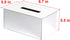 JackCubeDesign Overall Acrylic Mirror Rectangle Tissue Box Holder - Storage Case Stand Box Napkin Holder Organizer