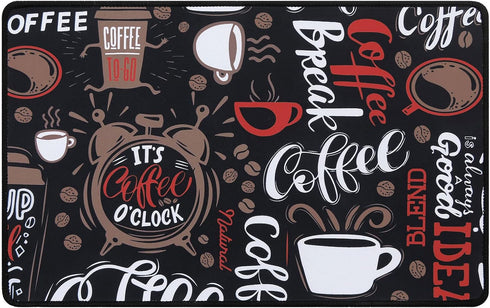 SHACOS Coffee Mat 2pcs, 12x19 Inch Absorbent Non-Slip Rubber Coffee Bar Mats for Countertop Accessories