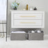 2 Pack Closet TheWarmHome Large Storage Bins Basket, Grey Fabric Storage Cubes for Changing Table Nursery Livingroom