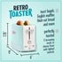Nostalgia New and Improved 2-Slice Toaster - Aqua, Perfect for Bread, English Muffins, Bagels, 5 Browning Levels, Crumb