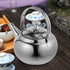 BESTonZON Whistling Tea Kettle - 14cm Stainless Steel Water Boiler with Infuser for Induction and Gas Stove