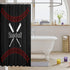 72Wx84L inch Castle Fairy Sports Baseball Bath Curtain,Vintage Sports Theme Shower Curtain,Retro Red Black Microfiber