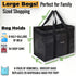 Homemell 100 LBS, 4-Pack) Heavy Duty Reusable Grocery Bags, Large Collapsible Tote Bag Holds Extra-Strength Premium