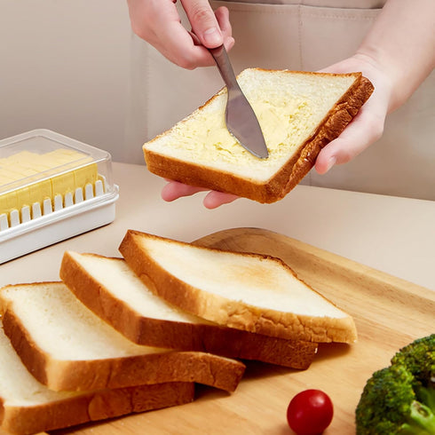 Hganxiu Countertop,Transparent Butter Dish with Lid Small,Butter Box Holder,Butter Tray with Lid,Plastic Butter Dish