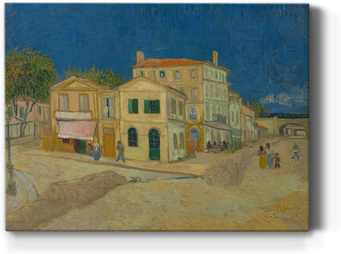 Renditions Gallery The Yellow House by Vincent Van Gogh Printed Canvas Print Décor, 16 in H x 20 in W, Ready to Hang