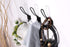 Rustic Entryway Hooks, 10 Pack Black Wall Mounted Vintage Double Coat Hangers with Large Metal Screws