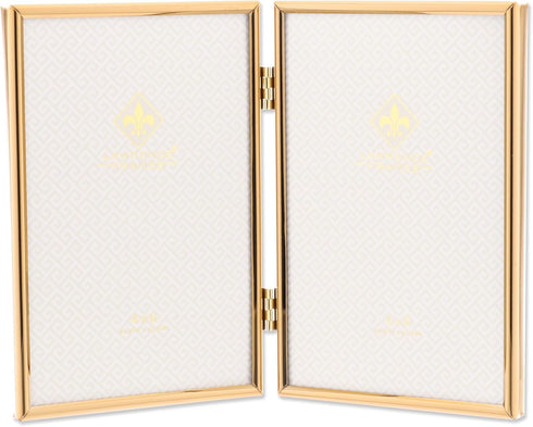 Lawrence Frames Simply Metal Frame, Gold, 4x6 Double