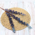 3 Pcs Soft Touch Artificial Eucalyptus Leaves Spray 31.5" Fake Greenery Stems for Home Wedding Arrangement (Blue)
