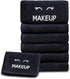 12 Pack 13 13 White Classic Bleach Safe Black Makeup Washcloths for Face Cleansing, - Super Soft Luxury Cotton Black