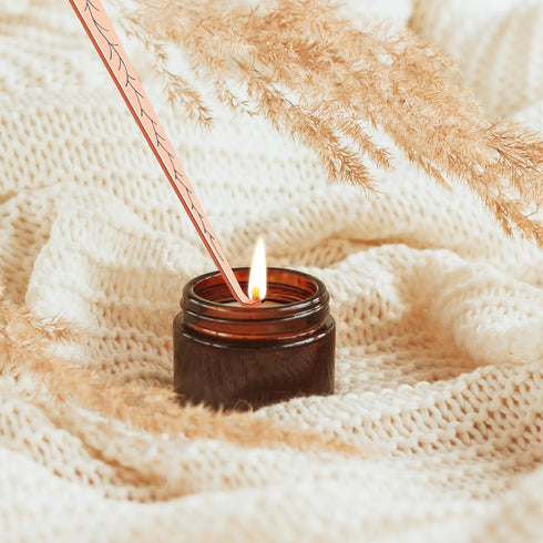 Calary 3 in 1 Candle Care Kit, Wick Trimmer, Snuffer & Dipper Set in Rose Gold