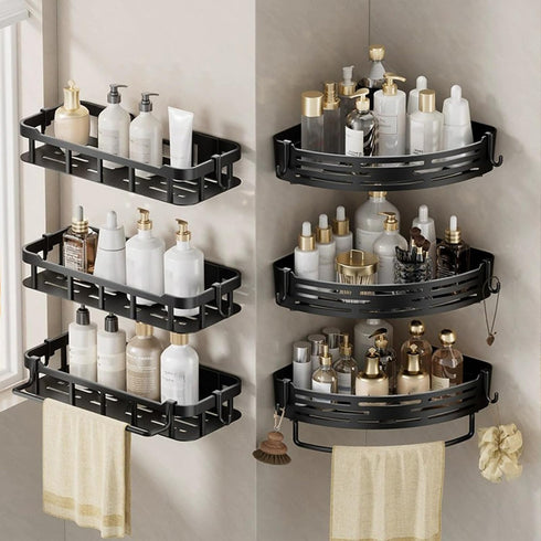Asotckom 3-Pack, 11.42" 8.27" 2.09", x x Triangle Shower Kitchen Organizer, Caddy Bathroom Caddy Waterproof Large