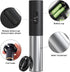 COKUNST Electric Wine Openers - Reusable Corkscrew Opener with Foil Cutter, Battery Operated Stainless Steel