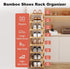 Closet, YYW Bamboo Shoe Rack for Entryway, Free Standing Shoe Racks Shelf Widen Foldable Vertical Shoe Storage