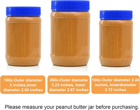 16 26 OZ 10 Vodolo Natural Peanut Butter Stirrer Tool,Nut Butter Mixer Kit Fits - Jars with Silicone Jar Spatula
