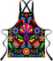 LshyMn Mexican Apron,Mexican Floral Apron,with 2 Pockets 33.4x27.5 Inches Colorful Plant Flower Leaf