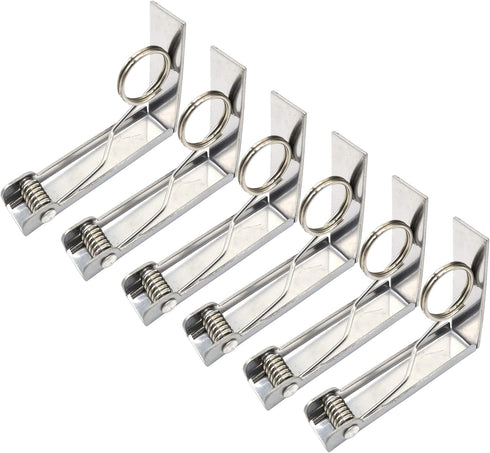 Tablecloth Clips, Set of 6 Extra Large Table Cover Cloth Clamps for Home Party & Picnic (Up to 2.4")