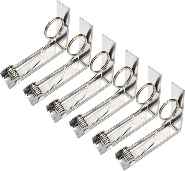 Tablecloth Clips, Set of 6 Extra Large Table Cover Cloth Clamps for Home Party & Picnic (Up to 2.4")