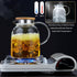 Large Glass Teapot with Infuser, Stovetop Safe, Thickened Heat Resistant Borosilicate Glass, 68 fl oz Glass Tea Kettle with Bamboo Lid by Unbreakable