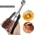 Small Cookie Scoop Set - 2 PCS, 1 tsp / 2 tsp Cookie Dough Scoops, 18/8 Stainless Steel with Quick Trigger Release