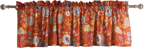 Greenland Home Astoria Semi-Sheer Window Valance – Decorative Treatment for Living Room, Bedroom, or Kitchen, 84 W x 19