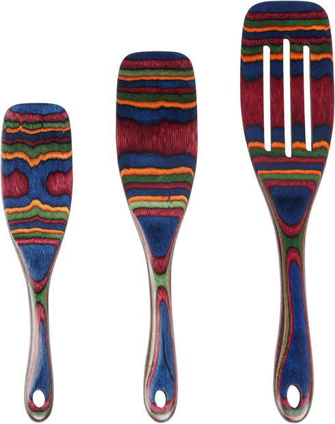 Spurtle Set, Wooden Kitchen Utensils for Cooking, Pakkawood Serving Spatula Spoon, Home & Kitchen Gift