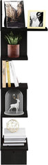 5-Tier Furinno Rossi Wall Mounted Shelves, Rectangle, Espresso/Black
