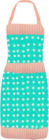 Apron | Heat Resistant Cotton Kitchen, Decorative Kitchen Apron in Dotted Blue Design.