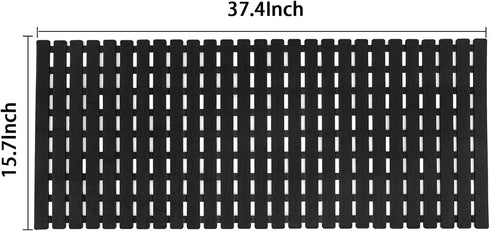 37.4 x15.7 Inch BEMISO Shower Mat Non Slip Bathtub Mat with Suction Cups and Drain Holes Bath Mat for Tub & Shower.Easy