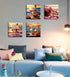 Sunset 12"X12"X4 Kitchen Decor Dining Room Wall Art Wine Glass Still Life Fruit Goblet Canvas Prints Artwork Beach