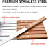 kaorou 23 Inch Long,1 Inch Kebab,Set 7 Kabob Skewers Wide Heavy Duty Stainless Steel with Wood Handle Perfect