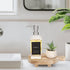 POVTOKA Counter, Wood Pedestal Stand, Farmhouse Wood Riser for Bathroom Kitchen Rustic Wooden Soap Tray for Bottles