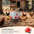 LUIHER 40lb 6 Chicken Food Dispenser Ports Large Capacity Galvanized Metal Poultry Feeder with Legs and Lids - Reduces