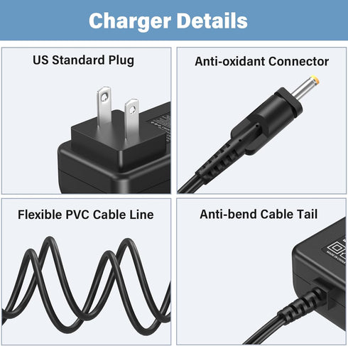 Charger for Shark CH950, CH951, CH950C, CH951C Power Charging Cord for Shark CH963AMZ, CH964AMZ, CH950C, CH951C, CH955