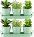 Hicarer 2 Sets Herb Planter with Tray Metal Herb Garden Planter with