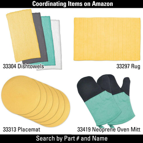 DII Solid Pastel Napkin Set, Cotton, Yellow, 20x20 Inch, 6 Count