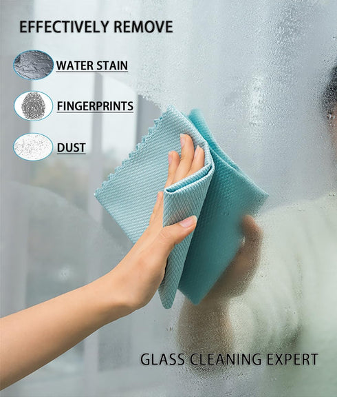 Generic 8, Fish Scale Microfiber Cleaning Cloth Steak Free Glass Window,Car,Mirror,Screen,Windshield, Lint-Free Shower
