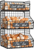 keomaisyto Egg Holder Countertop with Nameplate to Separate Eggs, 3 Tier Stackable